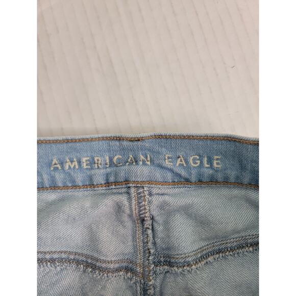 AMERICAN EAGLE Jeans SZ 4 Short Womens 90's Straight High Rise Distressed - Picture 7 of 11